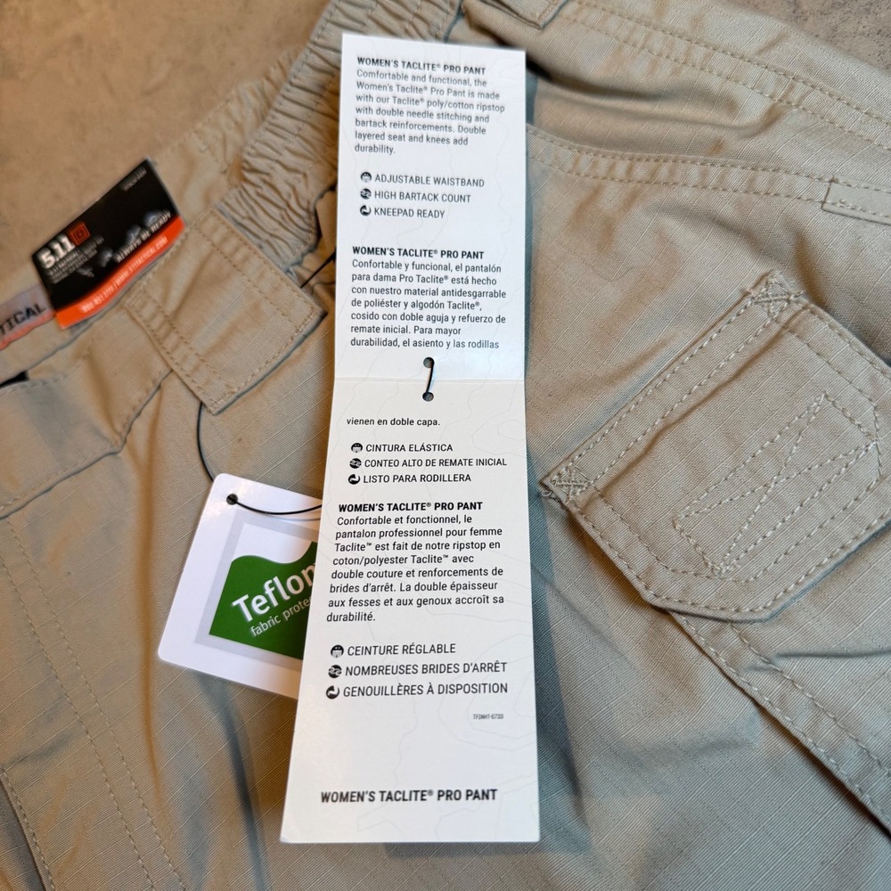 5.11 Tactical Women's Taclite Pro Pant sz‎ 20 TDU Khaki Regular Work Outdoor - Picture 4 of 14